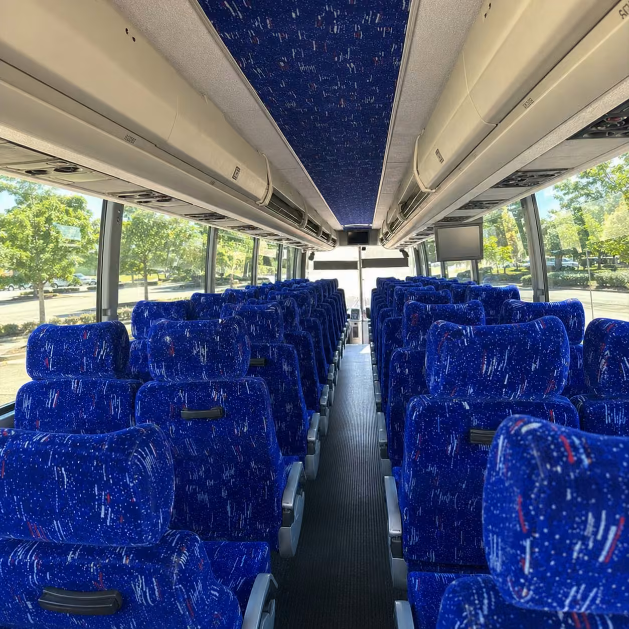 40 56 passenger charter bus interior